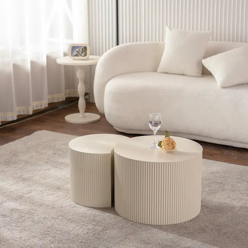 Exquisite Round Wood Coffee Table for Compact Living Spaces