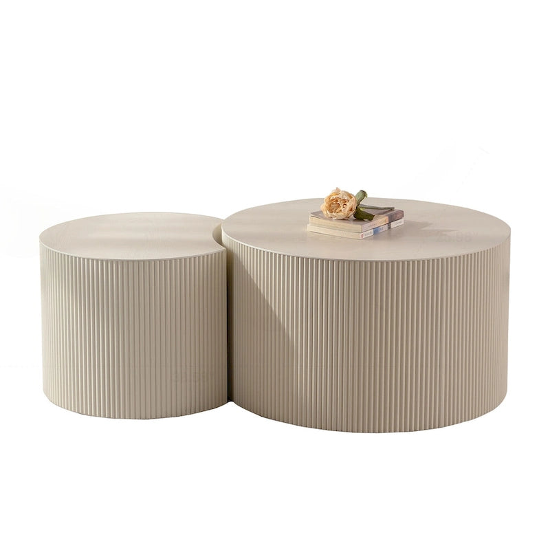 Exquisite Round Wood Coffee Table for Compact Living Spaces