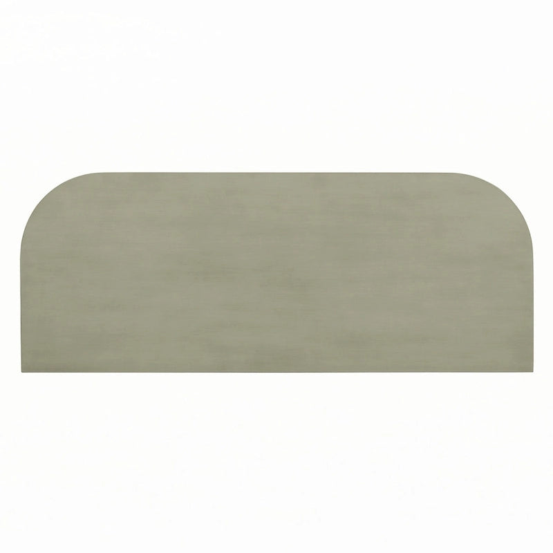 Narrow Console Table with Curved Corner (Gray)
