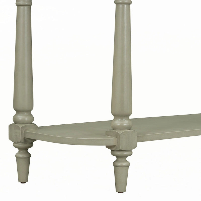 Narrow Console Table with Curved Corner (Gray)