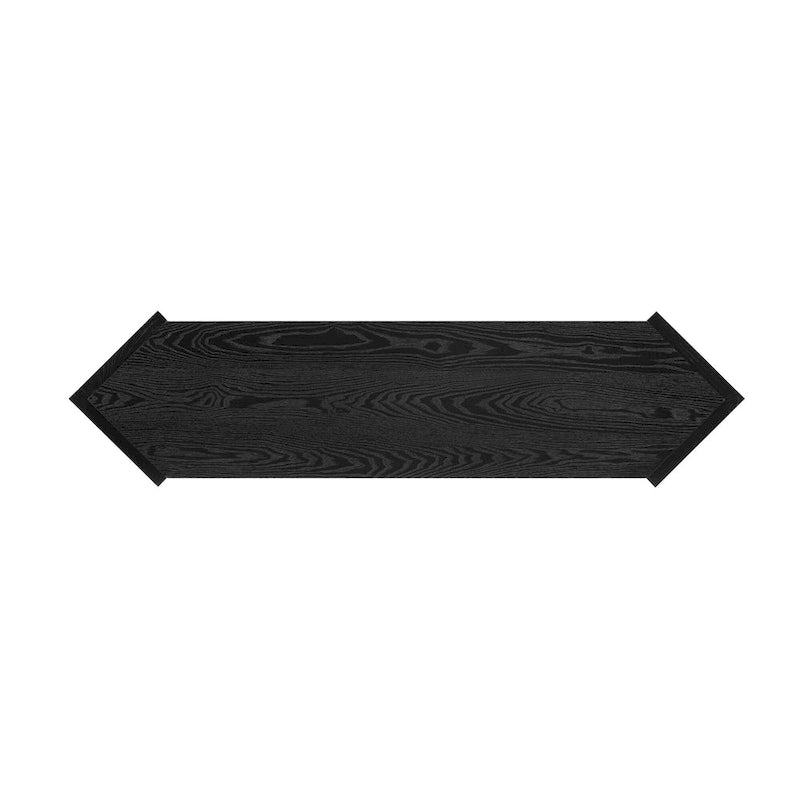 Arrow-Shaped Design Console Table Entryway Table with Open Shelf, Rattan Sofa Table Accent Table for Living Room Hallway