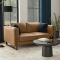 Modern, Contemporary 62 inch Wide Sofa in Genuine Leather
