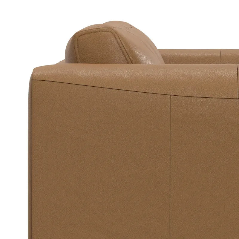 Modern, Contemporary 62 inch Wide Sofa in Genuine Leather