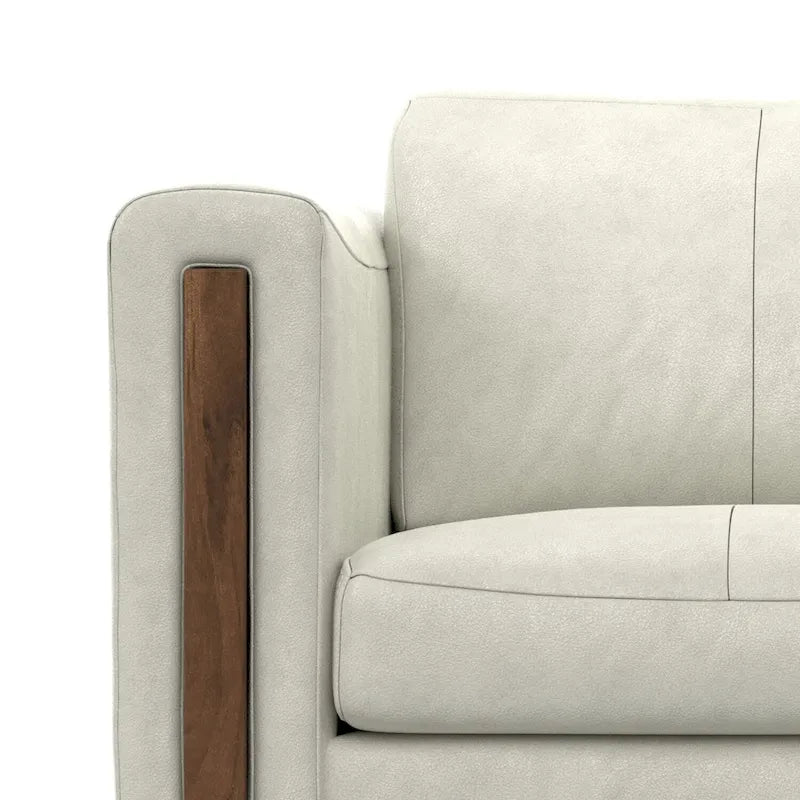 Modern, Contemporary 62 inch Wide Sofa in Genuine Leather