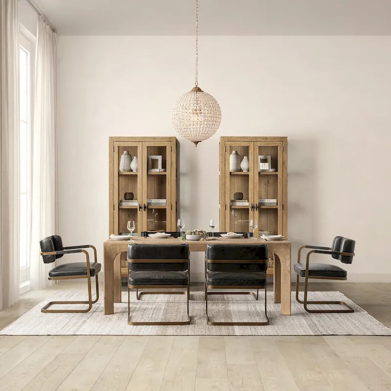 78 Reclaimed Pine Wood Dining Table in Natural