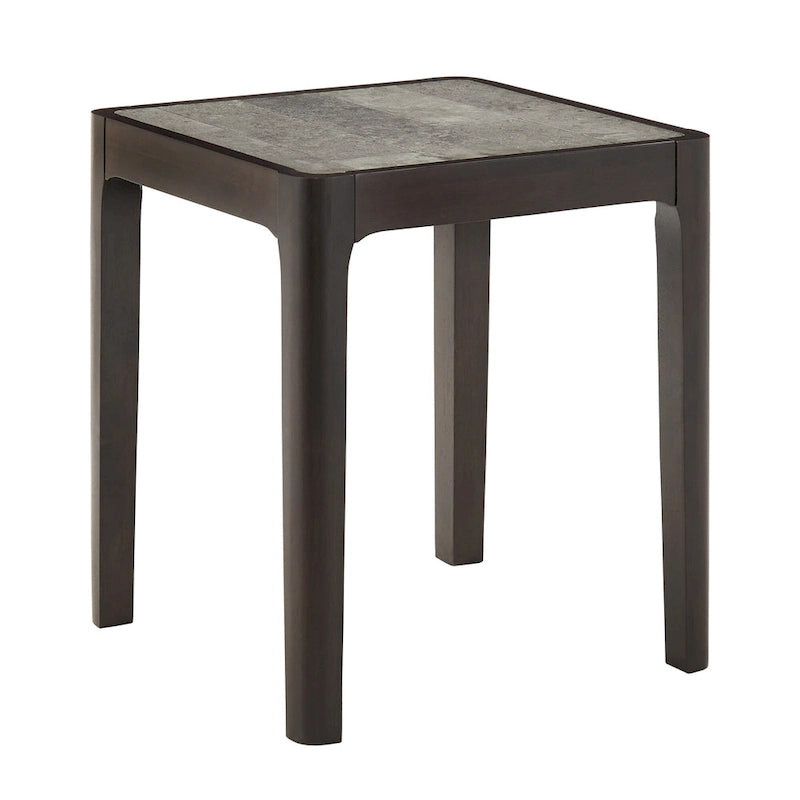 Faux Marble Top End Table by Modern