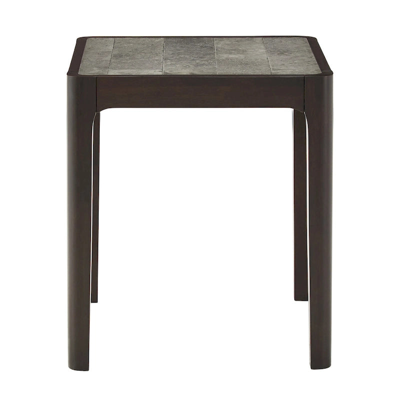 Faux Marble Top End Table by Modern