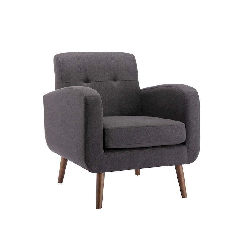 Accent Chair, Fabric or PU Upholstery, Rubberwood Legs