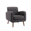 Accent Chair, Fabric or PU Upholstery, Rubberwood Legs