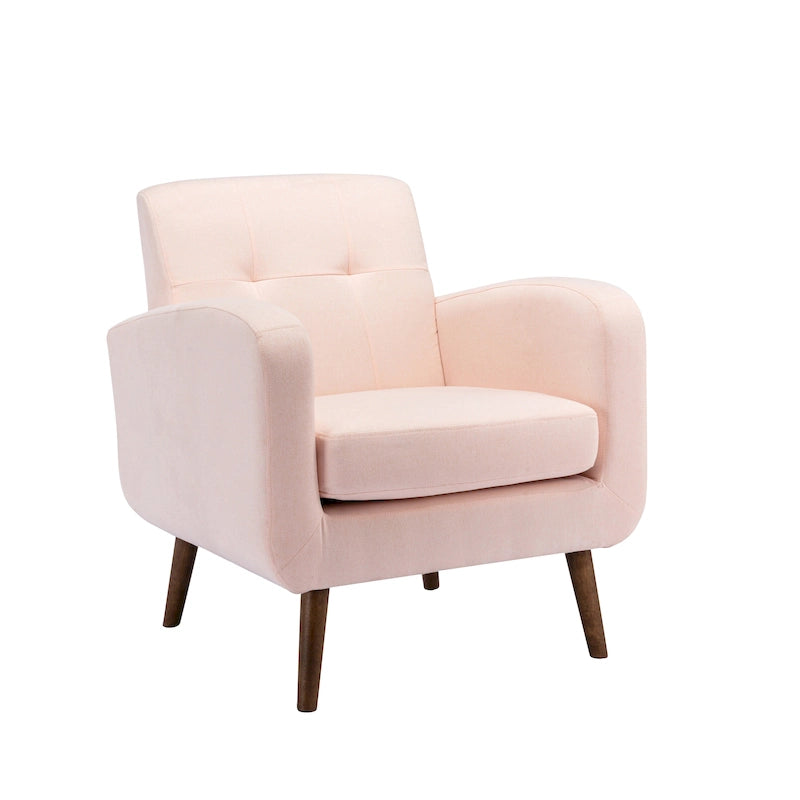 Accent Chair, Fabric or PU Upholstery, Rubberwood Legs