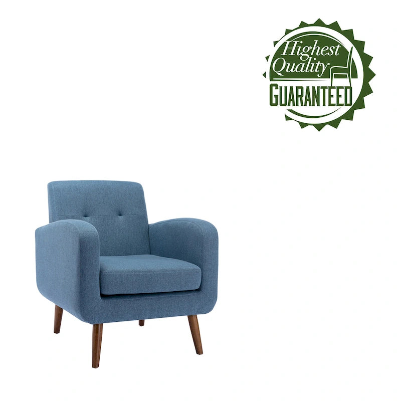 Accent Chair, Fabric or PU Upholstery, Rubberwood Legs