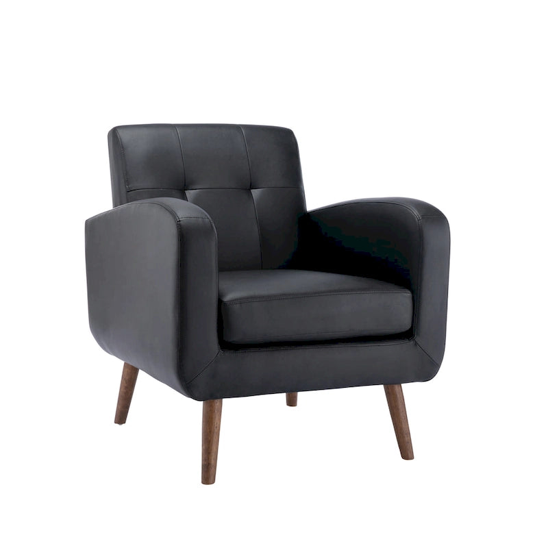 Accent Chair, Fabric or PU Upholstery, Rubberwood Legs
