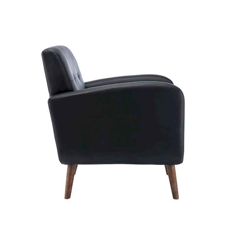Accent Chair, Fabric or PU Upholstery, Rubberwood Legs
