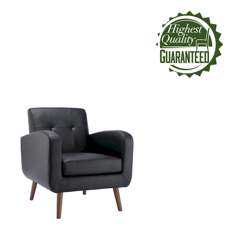 Accent Chair, Fabric or PU Upholstery, Rubberwood Legs