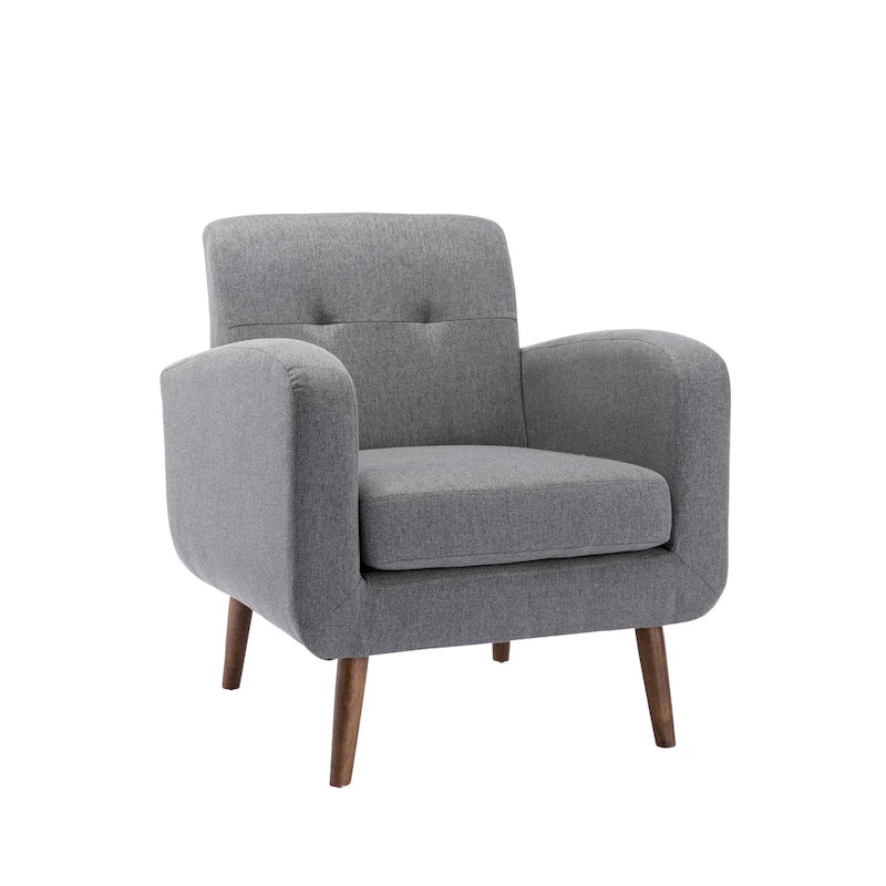 Accent Chair, Fabric or PU Upholstery, Rubberwood Legs