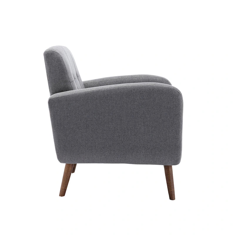 Accent Chair, Fabric or PU Upholstery, Rubberwood Legs