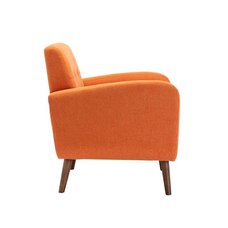 Accent Chair, Fabric or PU Upholstery, Rubberwood Legs