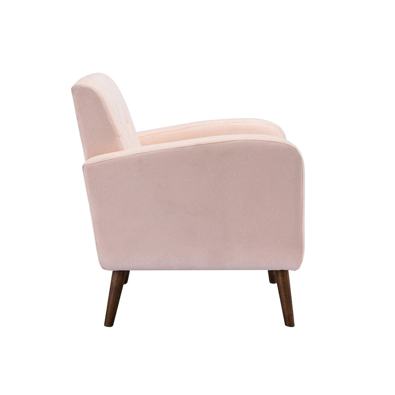 Accent Chair, Fabric or PU Upholstery, Rubberwood Legs