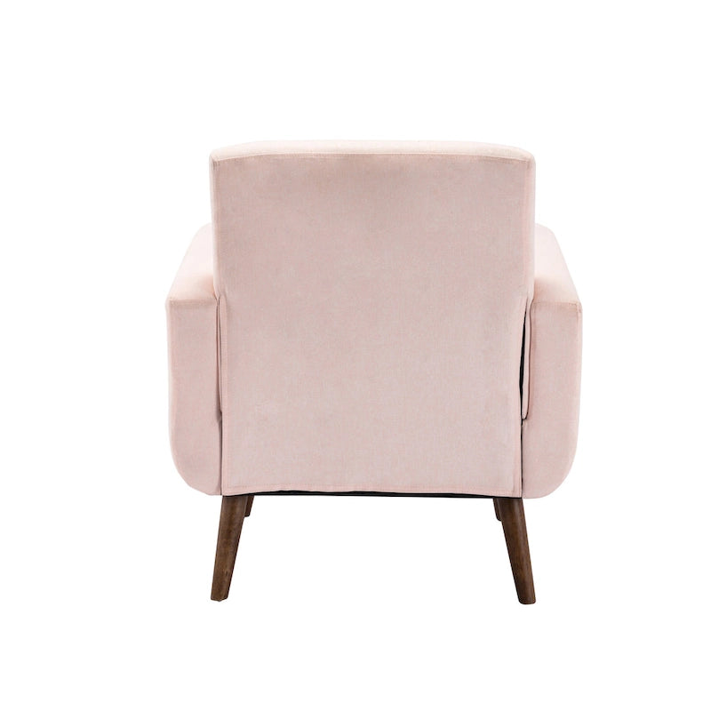 Accent Chair, Fabric or PU Upholstery, Rubberwood Legs
