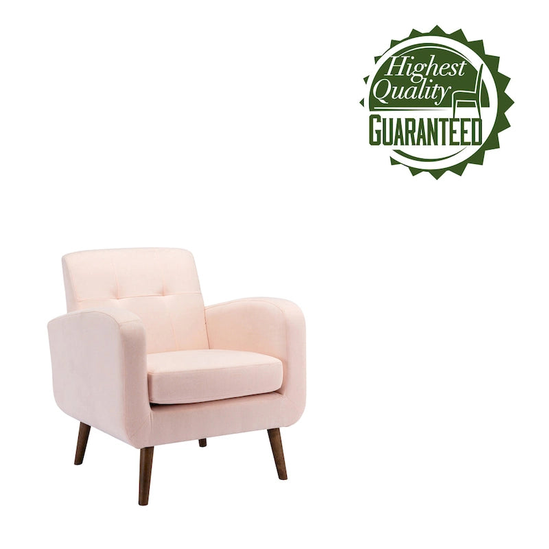 Accent Chair, Fabric or PU Upholstery, Rubberwood Legs