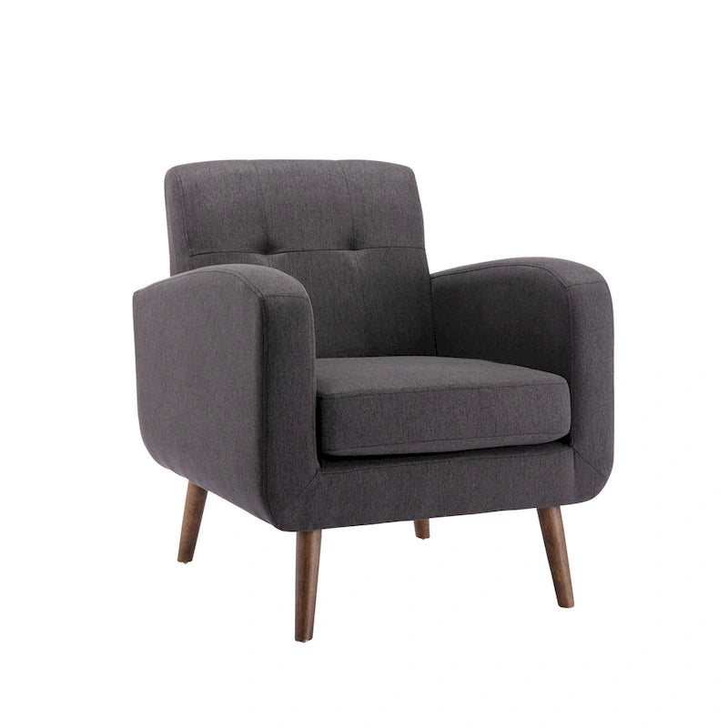 Accent Chair, Fabric or PU Upholstery, Rubberwood Legs