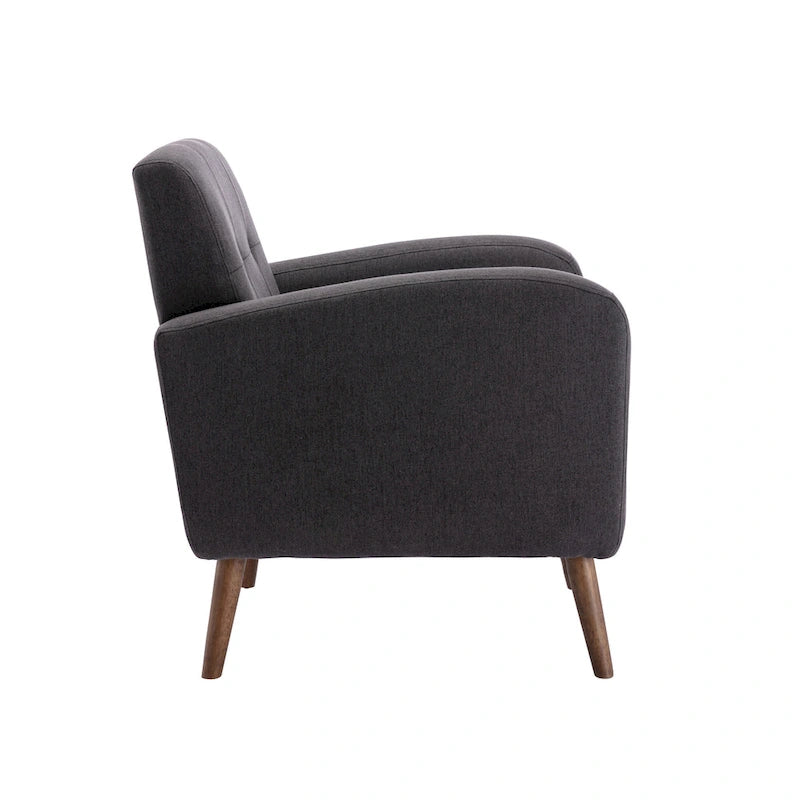 Accent Chair, Fabric or PU Upholstery, Rubberwood Legs