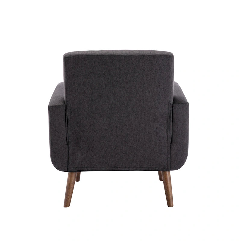 Accent Chair, Fabric or PU Upholstery, Rubberwood Legs