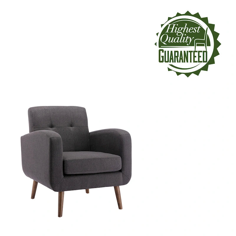 Accent Chair, Fabric or PU Upholstery, Rubberwood Legs