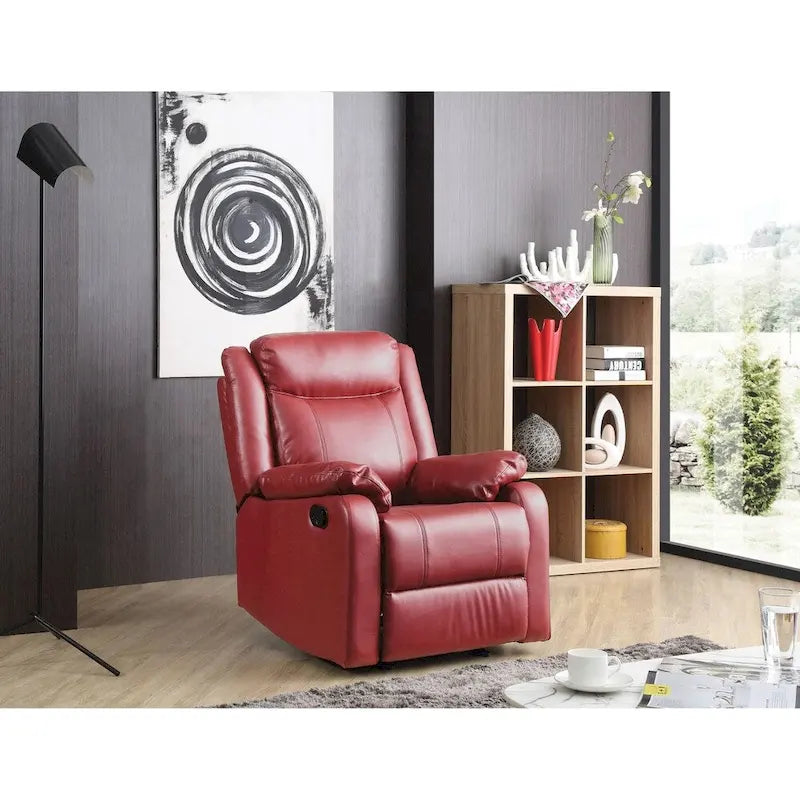 Faux Leather Rocking Recliner