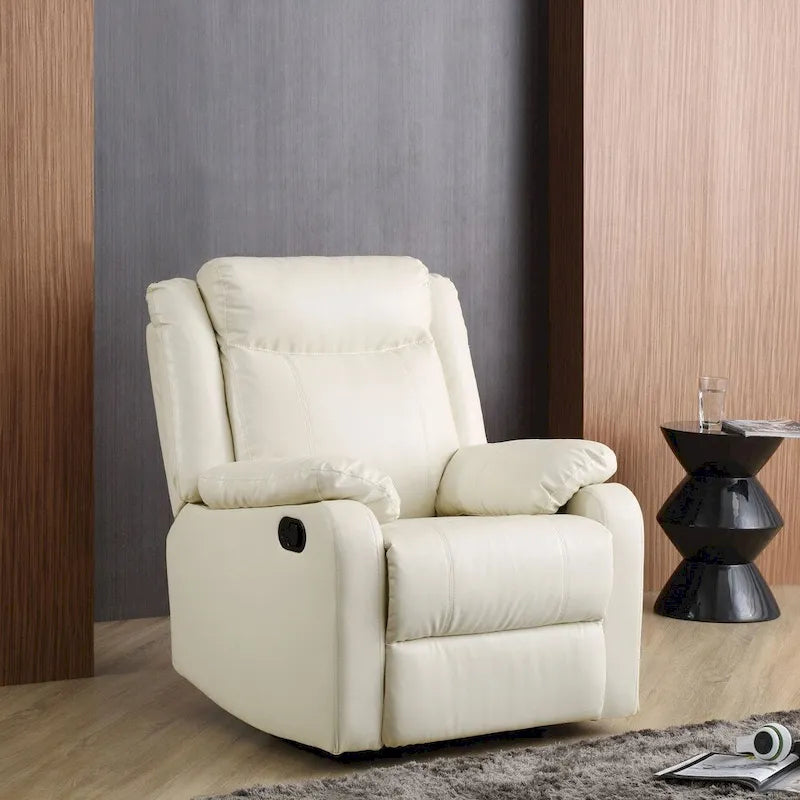 Faux Leather Rocking Recliner