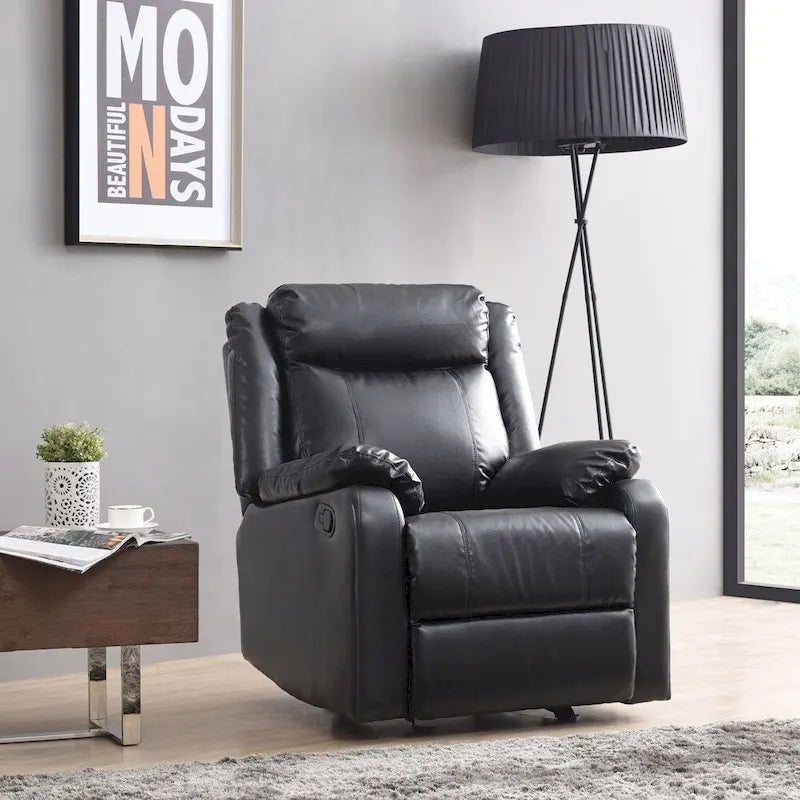 Faux Leather Rocking Recliner