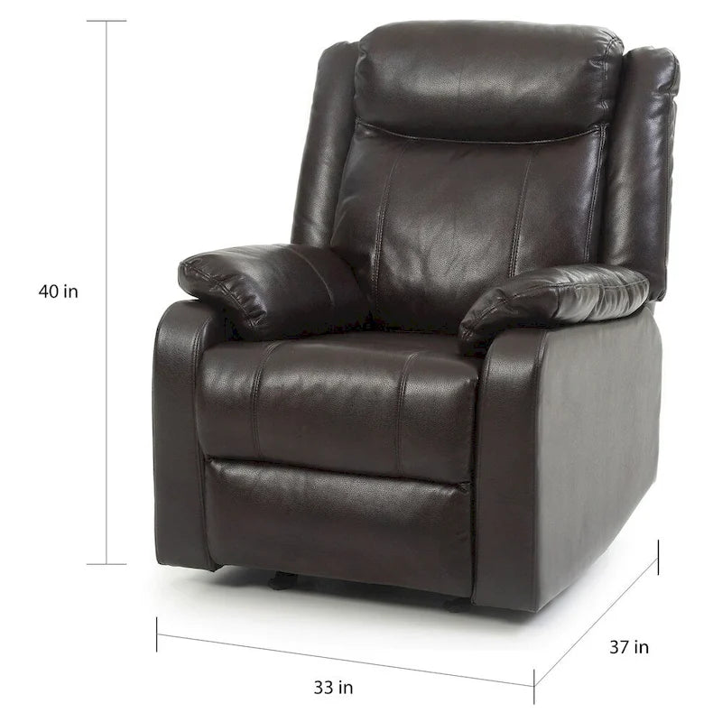 Faux Leather Rocking Recliner