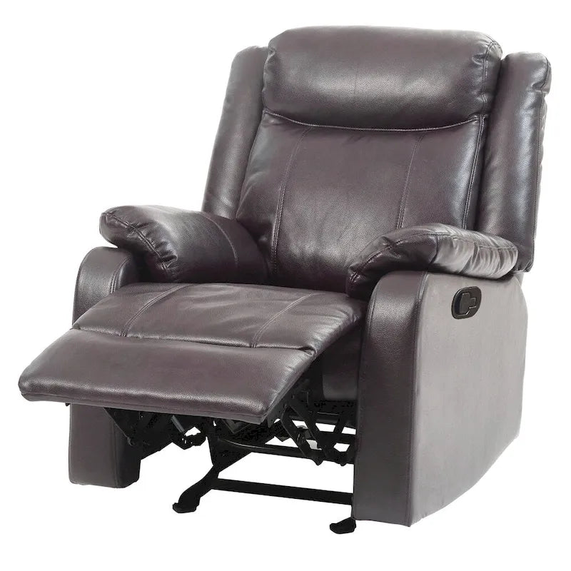 Faux Leather Rocking Recliner