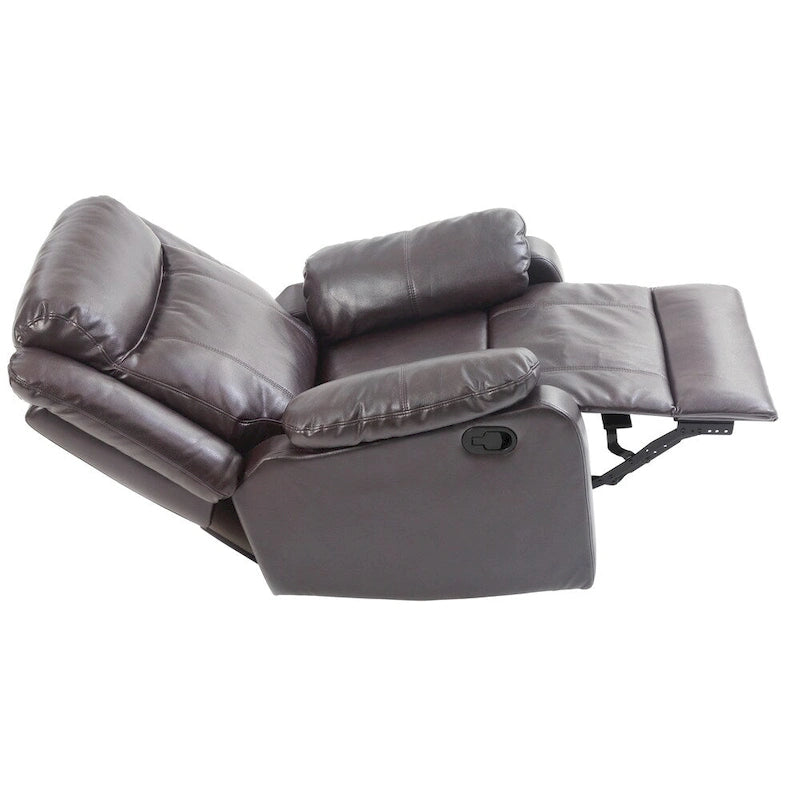 Faux Leather Rocking Recliner