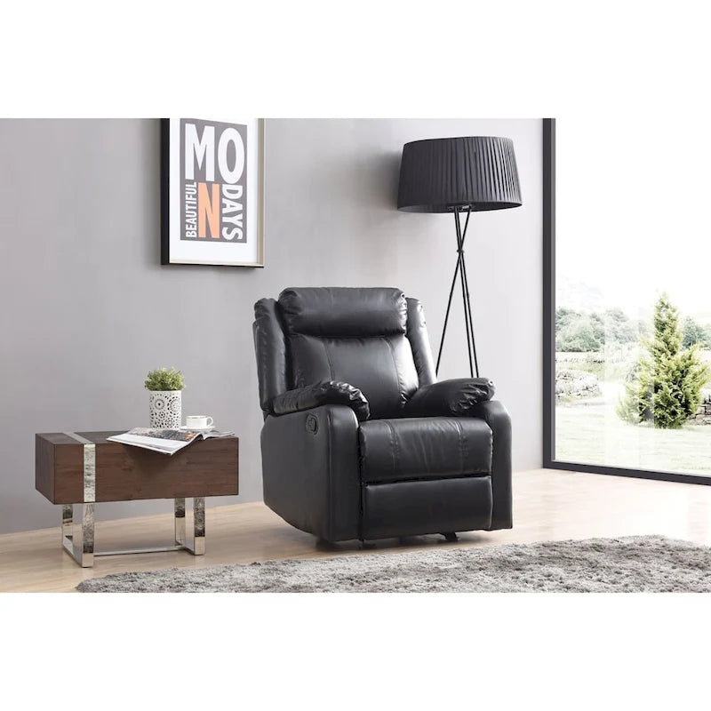 Faux Leather Rocking Recliner
