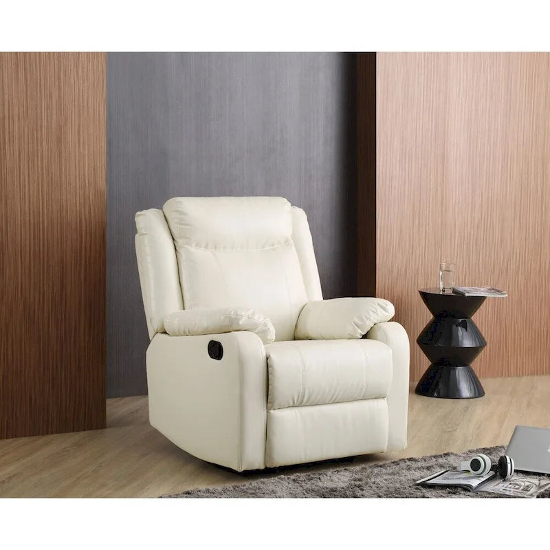 Faux Leather Rocking Recliner