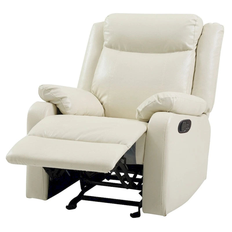 Faux Leather Rocking Recliner