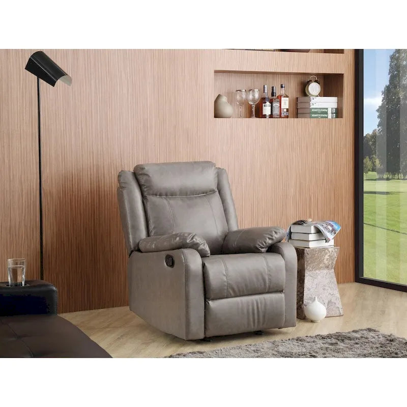 Faux Leather Rocking Recliner