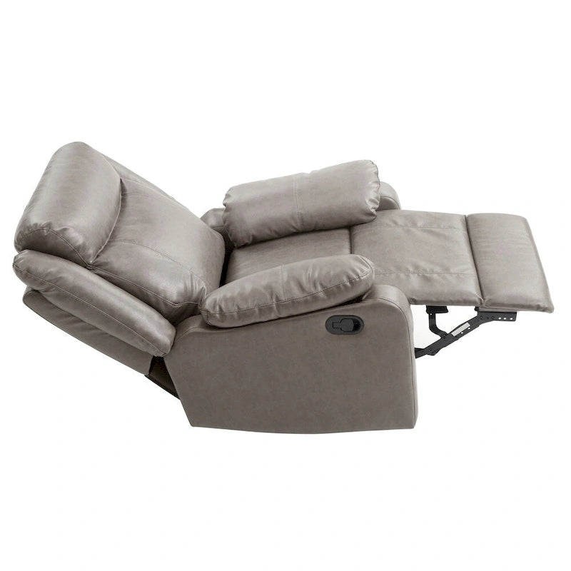 Faux Leather Rocking Recliner