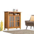 Wood Storage Media Cabinet - 39Wx16Dx42H