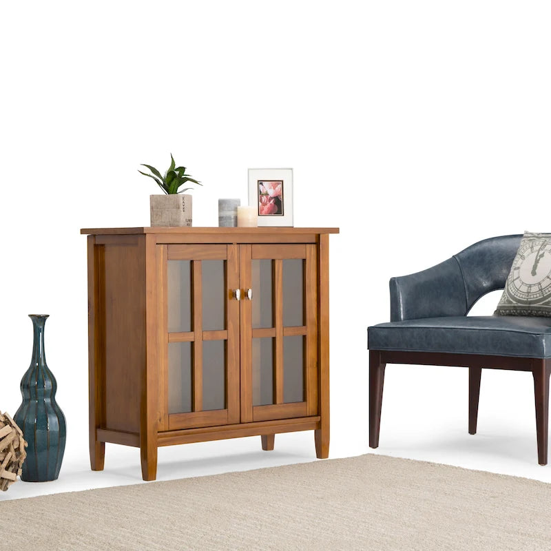 Wood Storage Media Cabinet - 39Wx16Dx42H