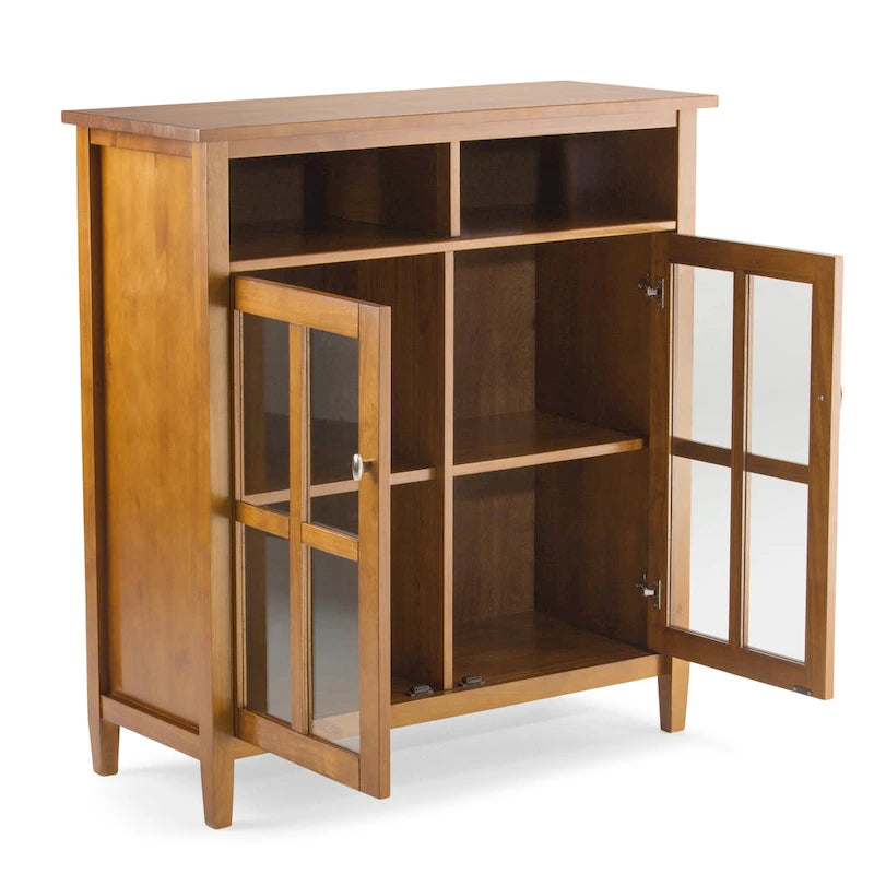 Wood Storage Media Cabinet - 39Wx16Dx42H