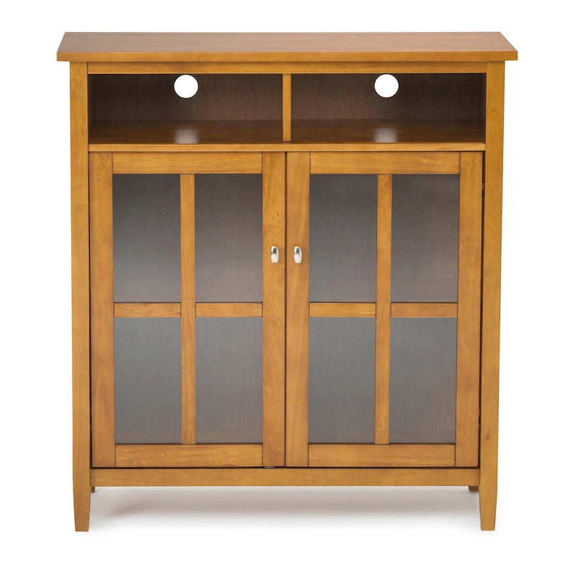 Wood Storage Media Cabinet - 39Wx16Dx42H
