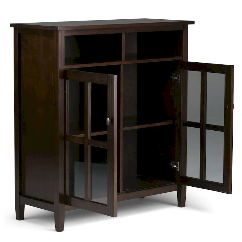 Wood Storage Media Cabinet - 39Wx16Dx42H