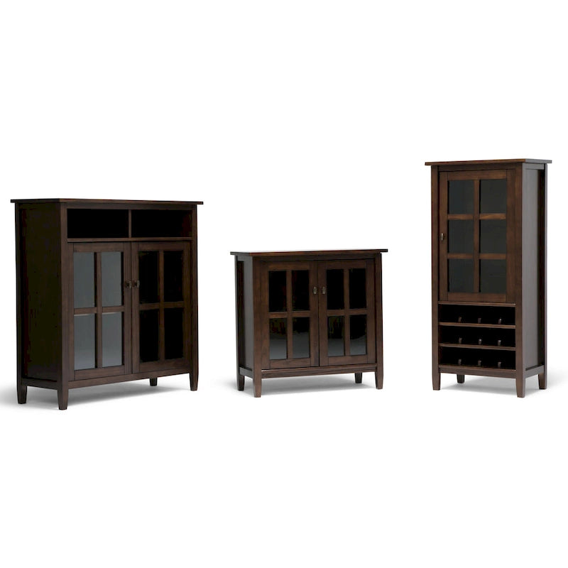 Wood Storage Media Cabinet - 39Wx16Dx42H
