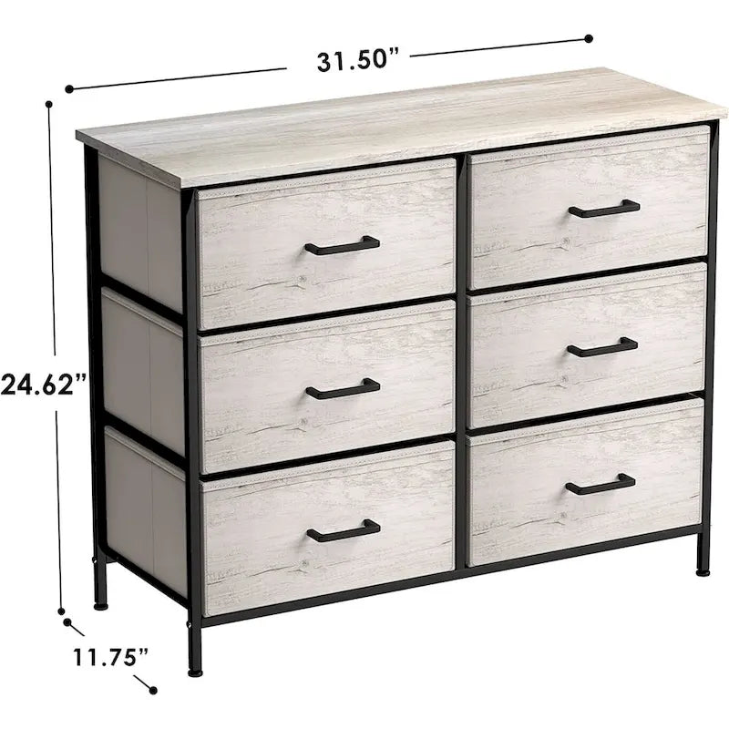 Dressers for Bedroom with 6 Drawers, Chest of Drawers for Bedroom