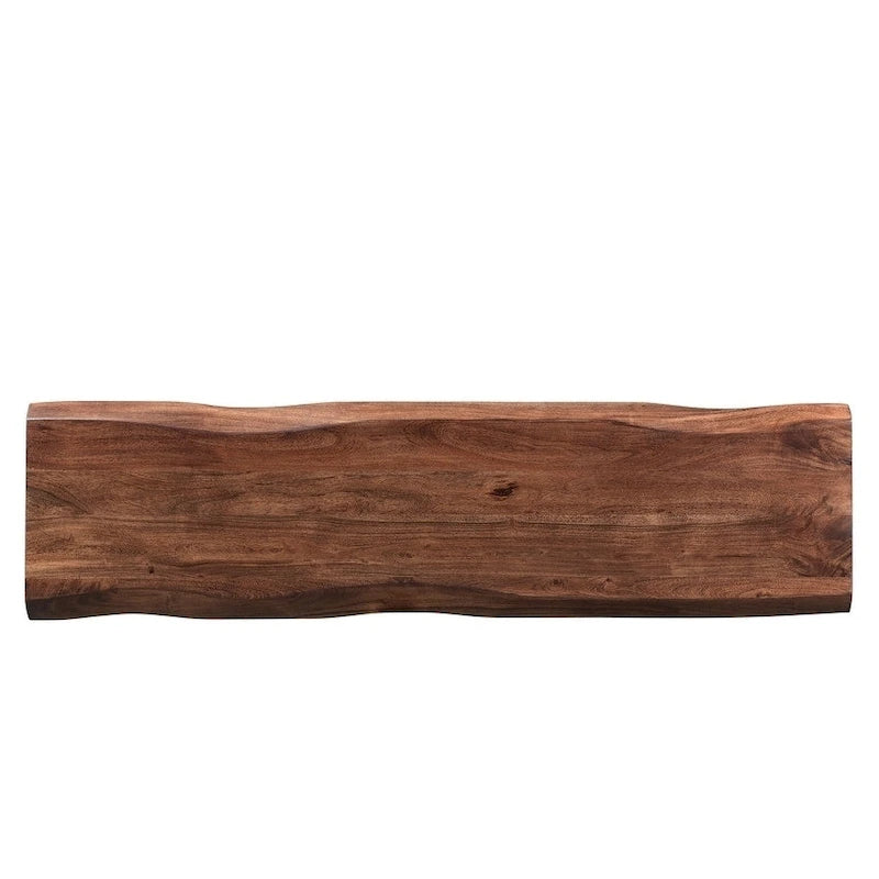 Handmade 60 Sheesham Live Edge Gold Legs Bench (India) - 60 x 16 x 18