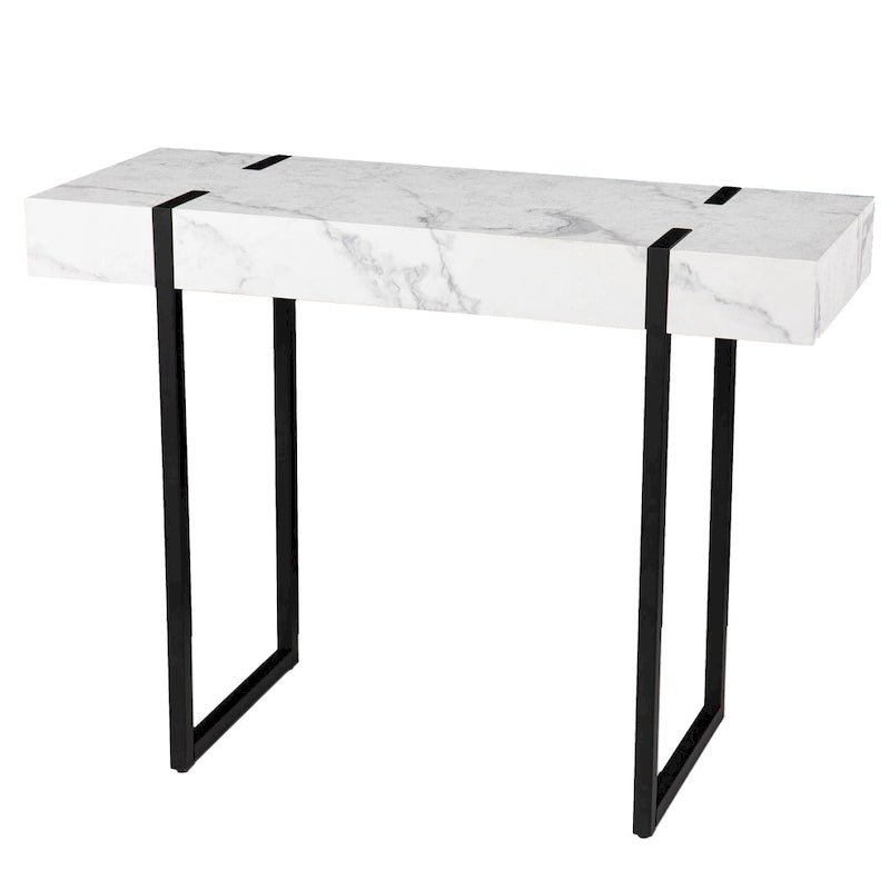 Modern Faux Marble Console Table
