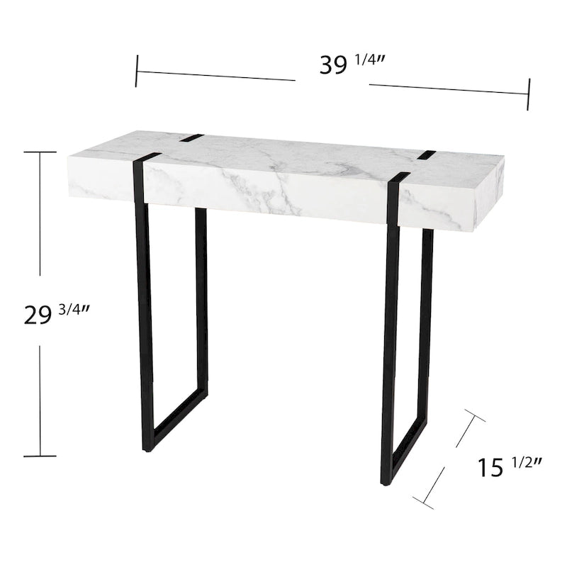Modern Faux Marble Console Table