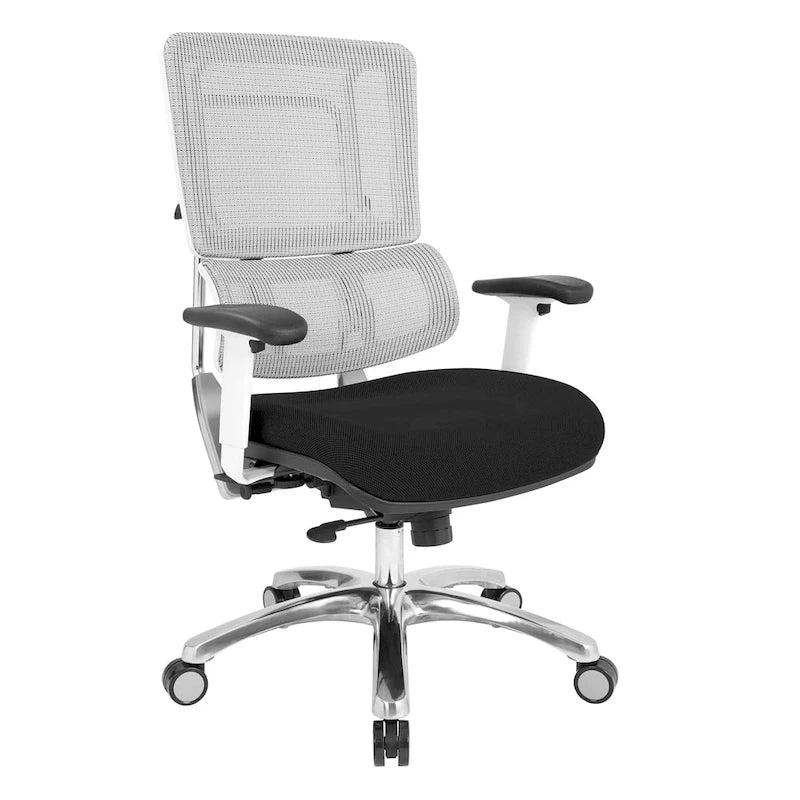 Breathable Mesh Chair with Custom Fabric Seat
